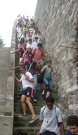 Coming Down the Staircase from the top of the Wall